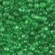 Glass seed beads 8/0 (3mm) Transparent Alhambra green